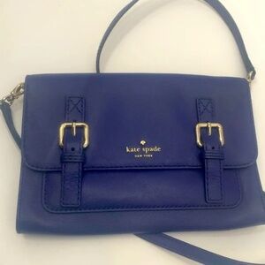 Kate Spade Purse navy blue with gold hardware crossbody